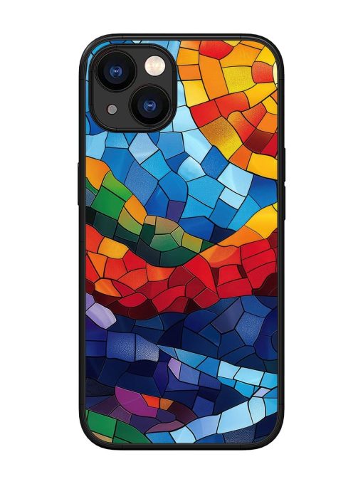 Mosaic Sunset Glossy Soft Edge Case for Apple Iphone 13 Chachhi