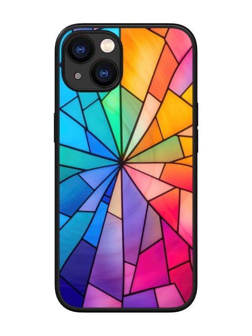 Stained Glass Kaleidoscope Of Colors Glossy Soft Edge Case for Apple Iphone 13 Chachhi