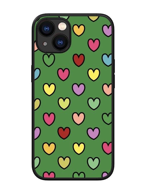 Rainbow Heart Parade Glossy Soft Edge Case for Apple Iphone 13