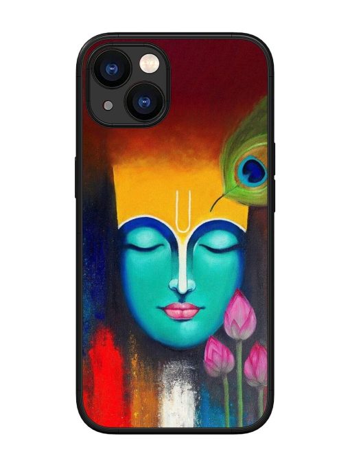 Divine Tranquility: The Face Of Krishna Glossy Soft Edge Case for Apple Iphone 13 Chachhi