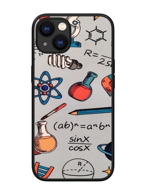 Science Doodle Delight Glossy Soft Edge Case for Apple Iphone 13 Chachhi