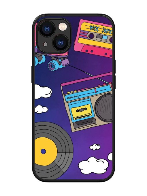 Retro Vibes Glossy Soft Edge Case for Apple Iphone 13 Chachhi