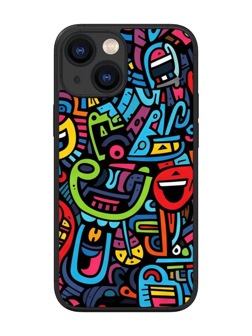 Doodlephoria Glossy Soft Edge Case for Apple Iphone 13 Mini Chachhi