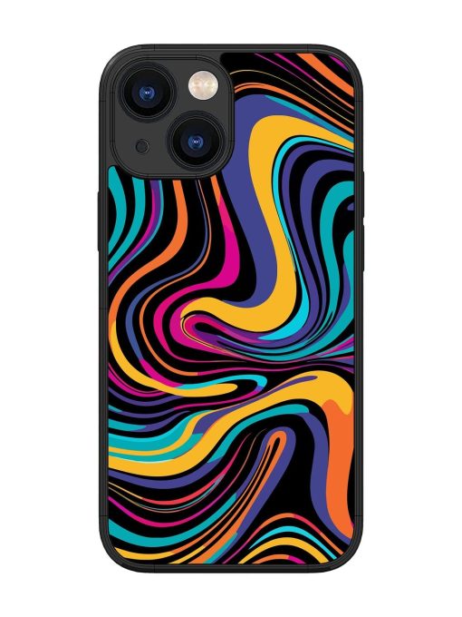 Psychedelic Swirl Glossy Soft Edge Case for Apple Iphone 13 Mini Chachhi