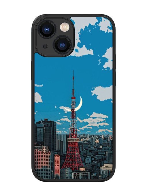 Tokyo Twilight Glossy Soft Edge Case for Apple Iphone 13 Mini Chachhi