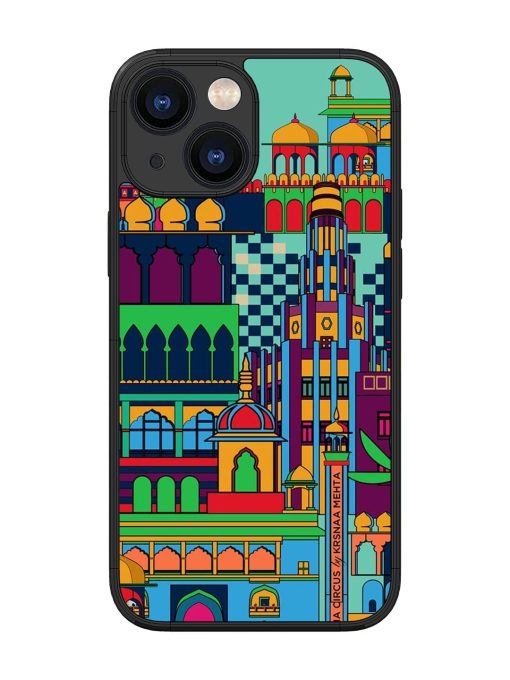 Indian Tapestry Glossy Soft Edge Case for Apple Iphone 13 Mini