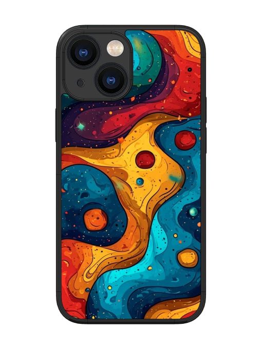 Cosmic Swirl Glossy Soft Edge Case for Apple Iphone 13 Mini Chachhi