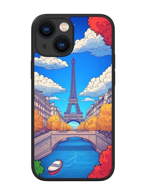 Parisian Panorama Glossy Soft Edge Case for Apple Iphone 13 Mini Chachhi