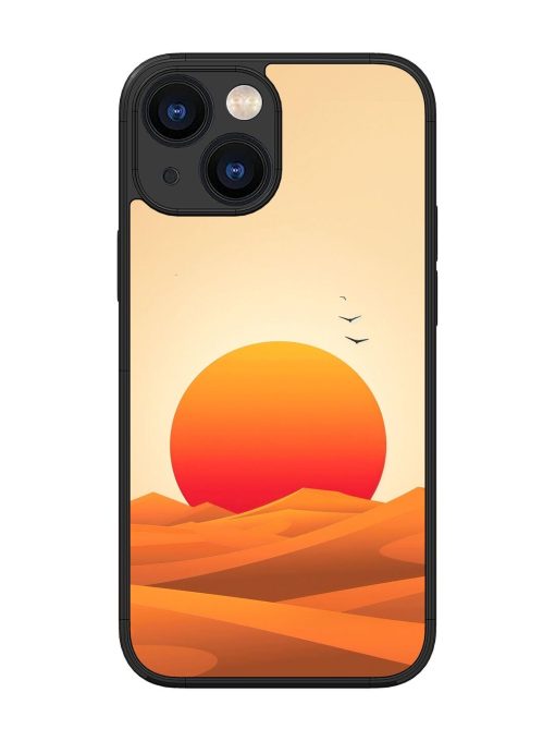 Desert Sunset Glossy Soft Edge Case for Apple Iphone 13 Mini Chachhi