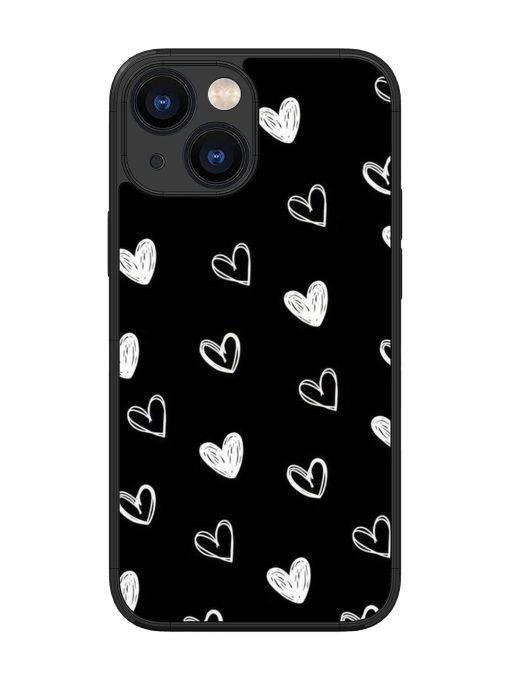 Scattered Hearts Glossy Soft Edge Case for Apple Iphone 13 Mini Chachhi