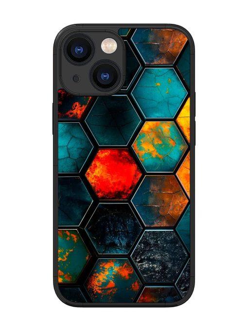 Hexagon Hive Glossy Soft Edge Case for Apple Iphone 13 Mini Chachhi