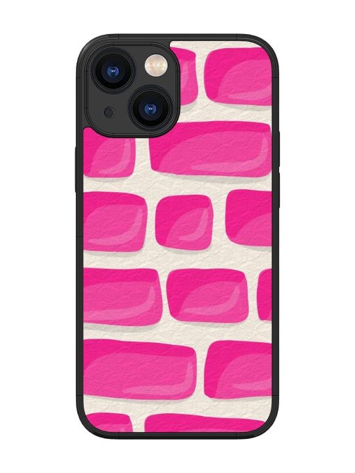 Pink Brick Wall Glossy Soft Edge Case for Apple Iphone 13 Mini Chachhi