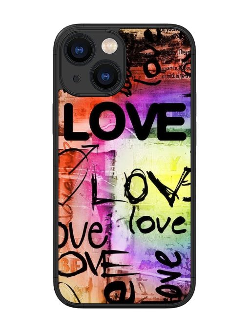 Love Graffiti Glossy Soft Edge Case for Apple Iphone 13 Mini