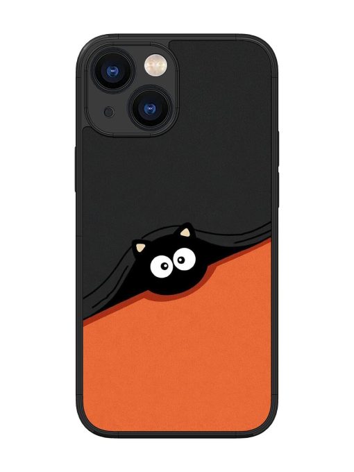 Peek-A-Boo Kitty Glossy Soft Edge Case for Apple Iphone 13 Mini Chachhi