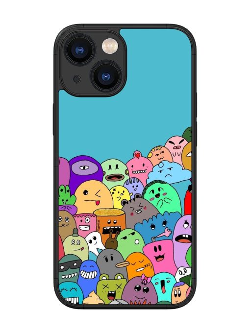 Monster Mash Glossy Soft Edge Case for Apple Iphone 13 Mini Chachhi