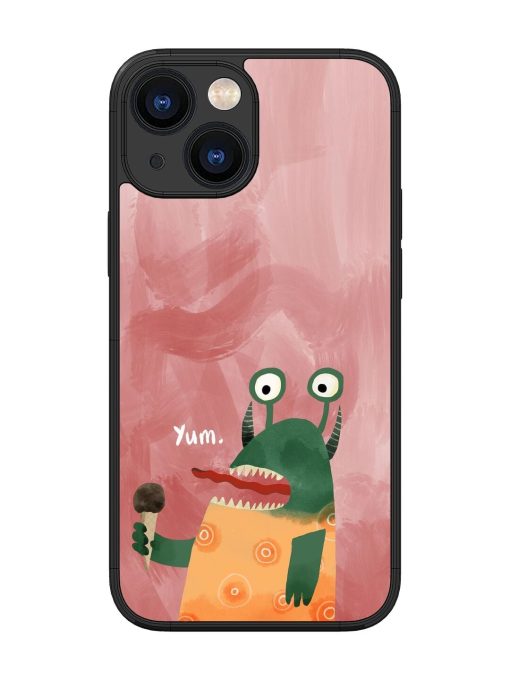 Hungry Monster Glossy Soft Edge Case for Apple Iphone 13 Mini Chachhi