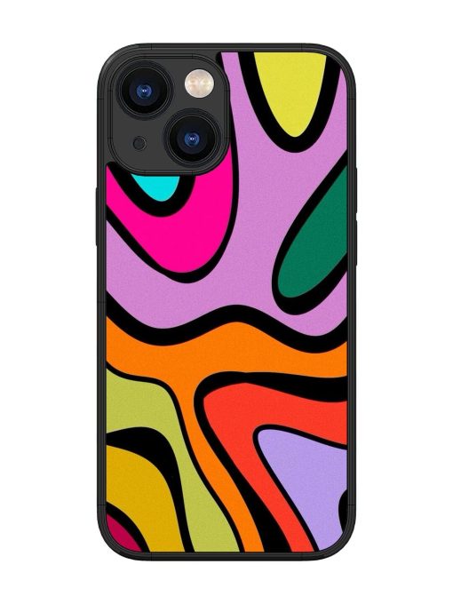 Groovy Swirls Glossy Soft Edge Case for Apple Iphone 13 Mini Chachhi