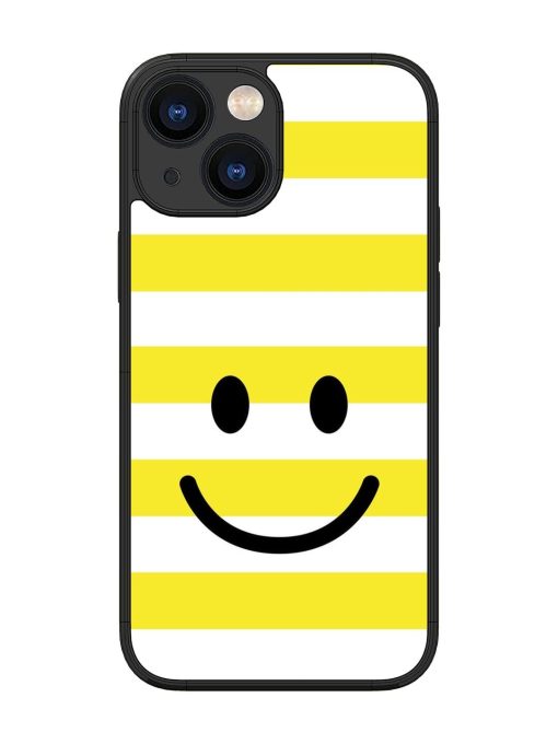 Smiling Stripes Glossy Soft Edge Case for Apple Iphone 13 Mini Chachhi