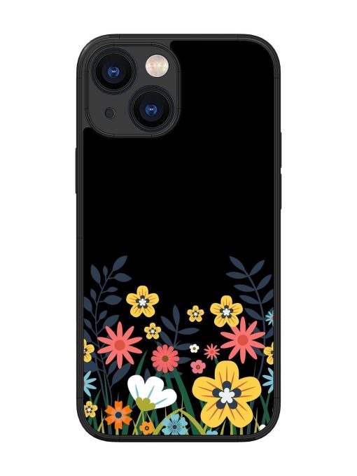 Floral Night Sky Glossy Soft Edge Case for Apple Iphone 13 Mini Chachhi