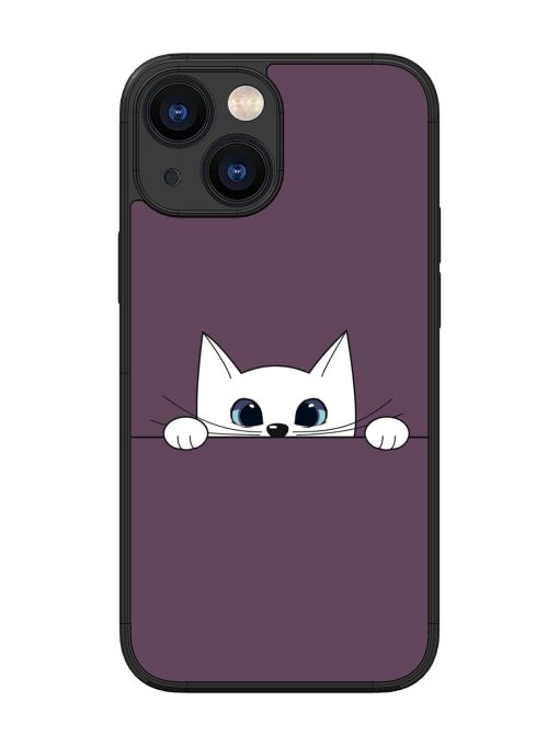 Peek-A-Boo Kitty Glossy Soft Edge Case for Apple Iphone 13 Mini