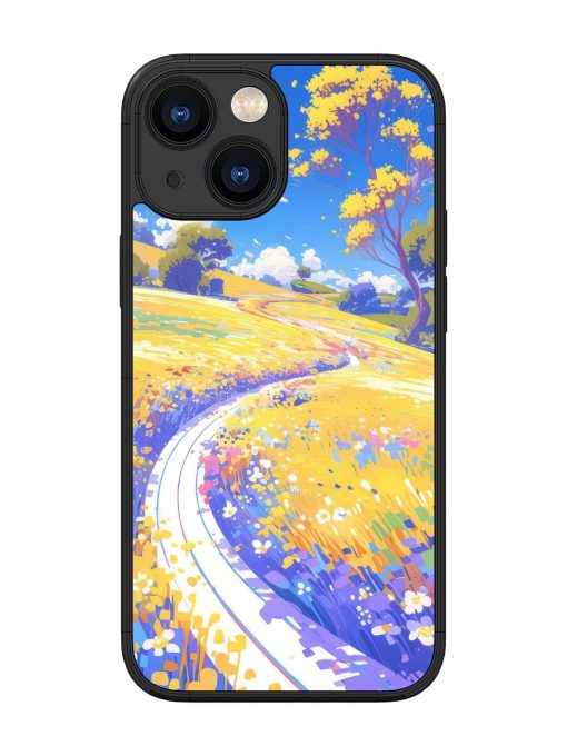 Vibrant Spring Meadow Glossy Soft Edge Case for Apple Iphone 13 Mini Chachhi