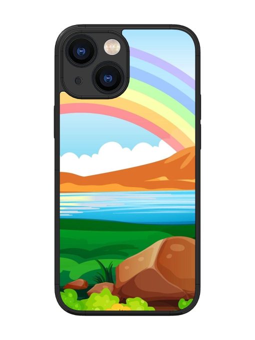 Rainbow Over The Lake Glossy Soft Edge Case for Apple Iphone 13 Mini Chachhi