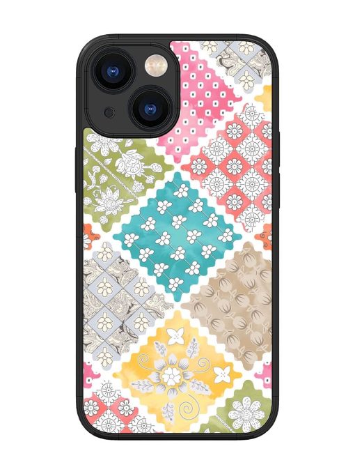 Patchwork Dreamscape Glossy Soft Edge Case for Apple Iphone 13 Mini Chachhi