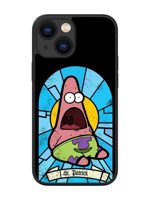 St. Patrick'S Day Stained Glass Patrick Star Glossy Soft Edge Case for Apple Iphone 13 Mini Chachhi