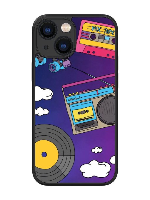 Retro Vibes Glossy Soft Edge Case for Apple Iphone 13 Mini Chachhi