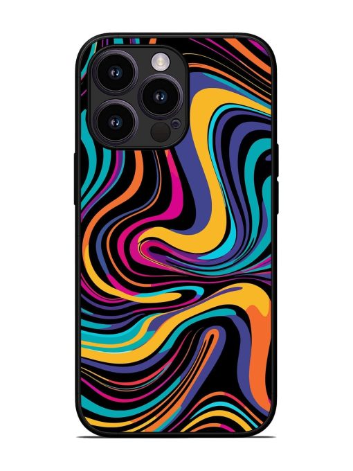 Psychedelic Swirl Glossy Soft Edge Case for Apple Iphone 13 Pro