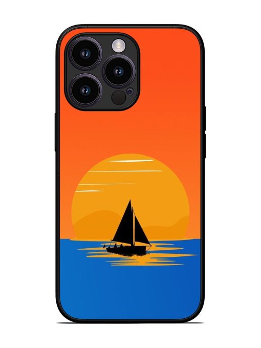 Sunset Sail Glossy Soft Edge Case for Apple Iphone 13 Pro