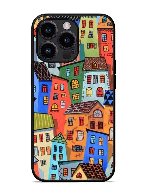 Rainbow House Glossy Soft Edge Case for Apple Iphone 13 Pro