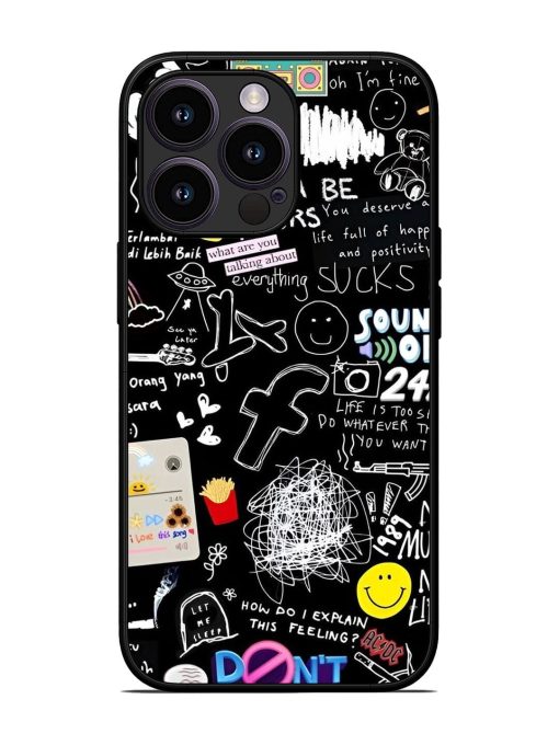 Doodle Diary Glossy Soft Edge Case for Apple Iphone 13 Pro