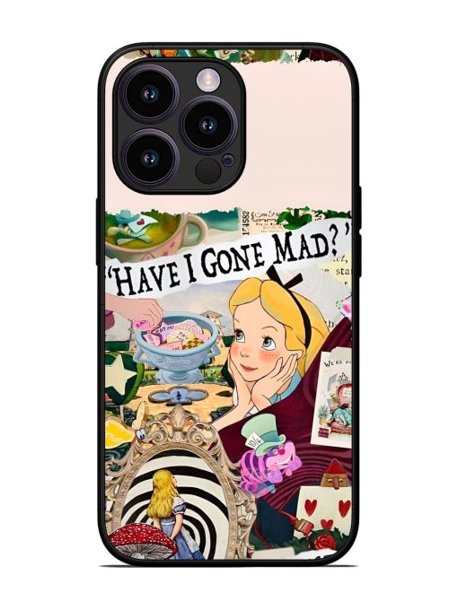 Mad Hatter'S Collage Glossy Soft Edge Case for Apple Iphone 13 Pro