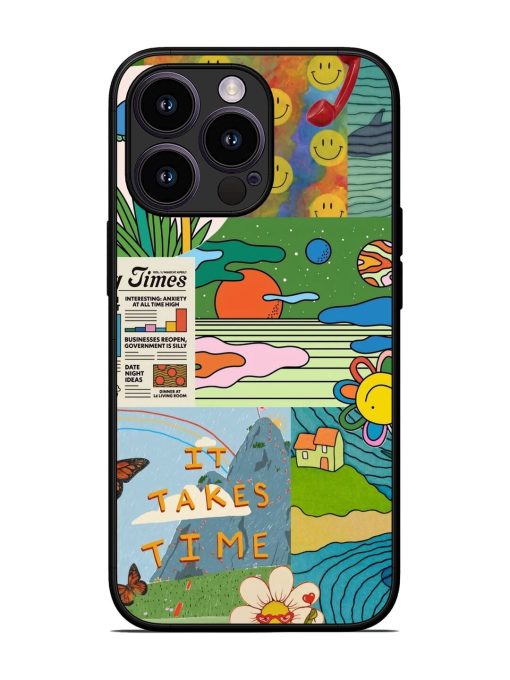 Groovy Vibes Glossy Soft Edge Case for Apple Iphone 13 Pro