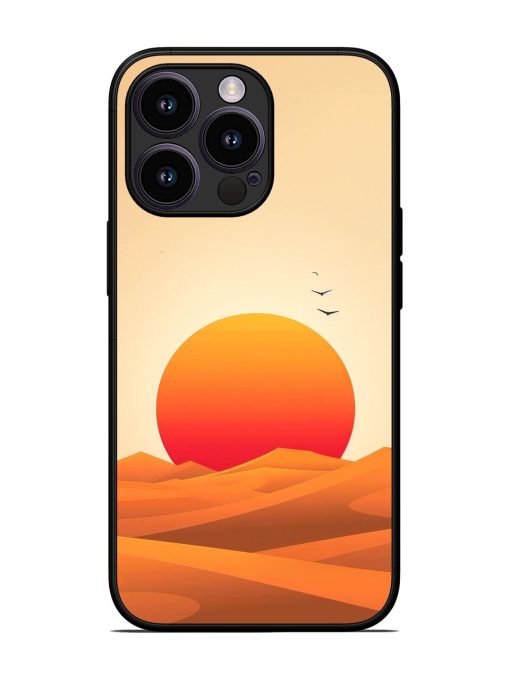 Desert Sunset Glossy Soft Edge Case for Apple Iphone 13 Pro