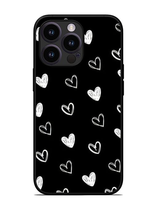 Scattered Hearts Glossy Soft Edge Case for Apple Iphone 13 Pro