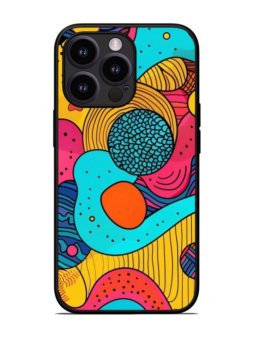 Psychedelic Patterns Glossy Soft Edge Case for Apple Iphone 13 Pro