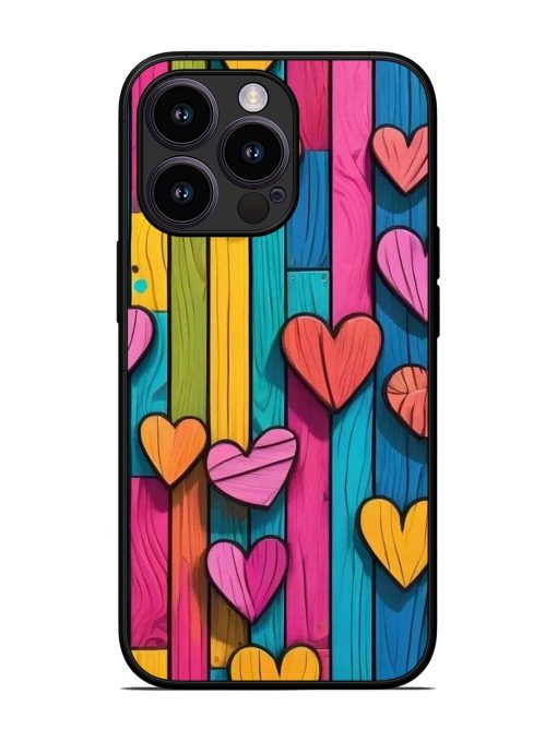 Rainbow Of Hearts Glossy Soft Edge Case for Apple Iphone 13 Pro