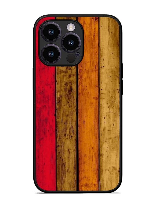 Colorful Woodgrain Glossy Soft Edge Case for Apple Iphone 13 Pro