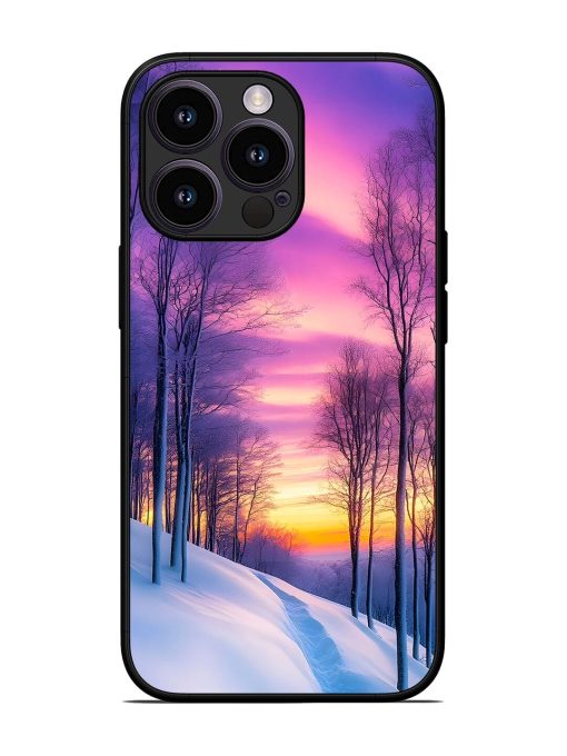 Winter'S Purple Haze Glossy Soft Edge Case for Apple Iphone 13 Pro