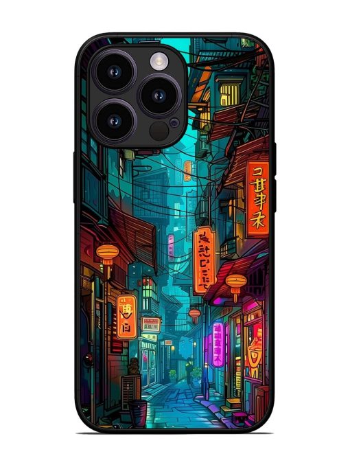 Neon Nightscape Glossy Soft Edge Case for Apple Iphone 13 Pro