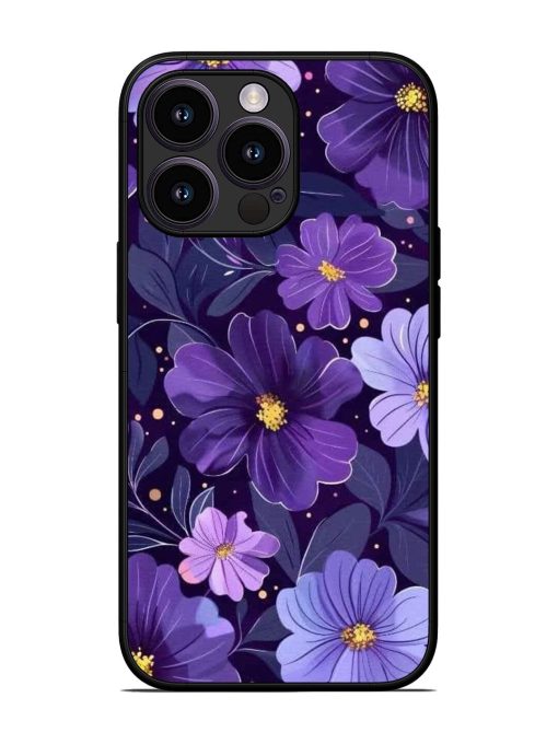 Purple Paradise Glossy Soft Edge Case for Apple Iphone 13 Pro