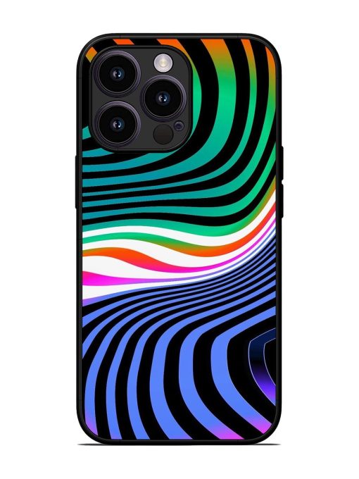 Psychedelic Waves Glossy Soft Edge Case for Apple Iphone 13 Pro