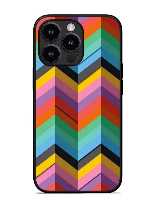 Colorful Zigzag Glossy Soft Edge Case for Apple Iphone 13 Pro