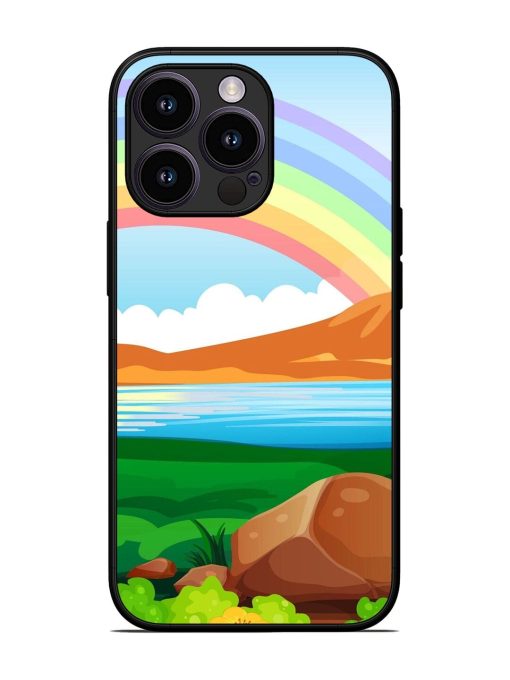 Rainbow Over The Lake Glossy Soft Edge Case for Apple Iphone 13 Pro