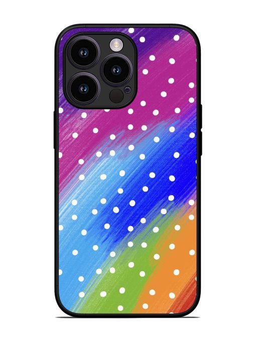 Rainbow Polka Dot Dream Glossy Soft Edge Case for Apple Iphone 13 Pro