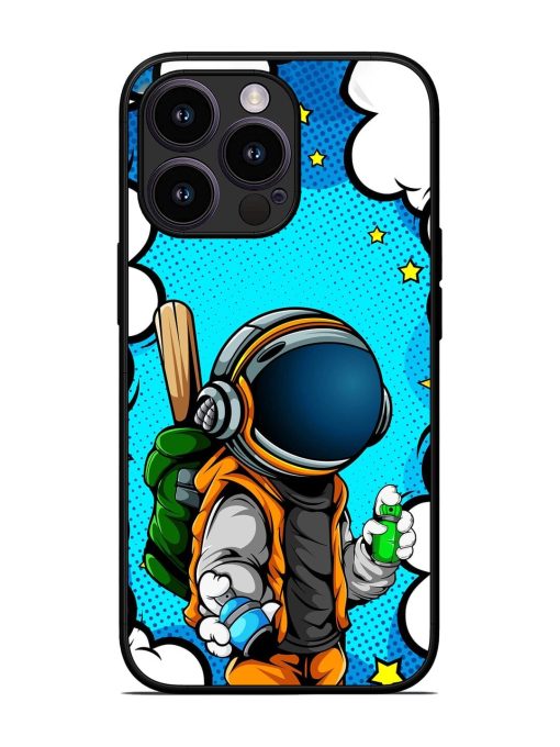 Space Graffiti Artist Glossy Soft Edge Case for Apple Iphone 13 Pro