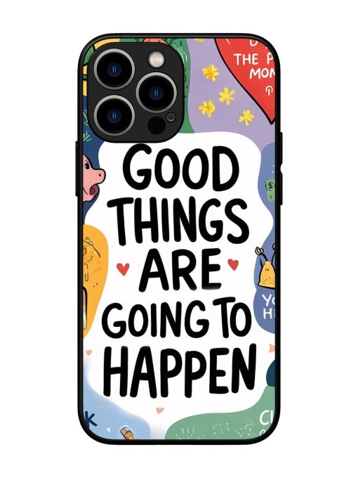 Uplifting Scribbles Glossy Soft Edge Case for Apple Iphone 13 Pro Max Chachhi