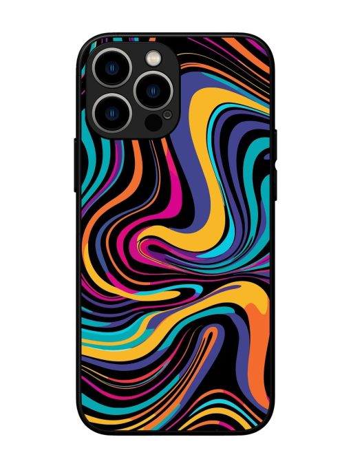 Psychedelic Swirl Glossy Soft Edge Case for Apple Iphone 13 Pro Max Chachhi